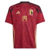 Original Trikotsatz Belgien Bakayoko 19 Heimtrikot EURO 2024 Für Kinder